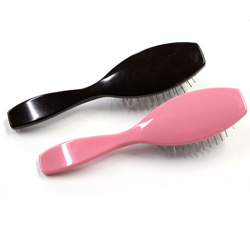 Factory wholesale new flat steel tooth comb plastic anti-friction airbag comb air bag wig steel comb straight hair