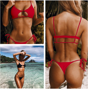 Cross-border foreign trade explosions swimsuit AliExpress Amazon ebay hot multi-color solid color women's swimsuit explosions spot