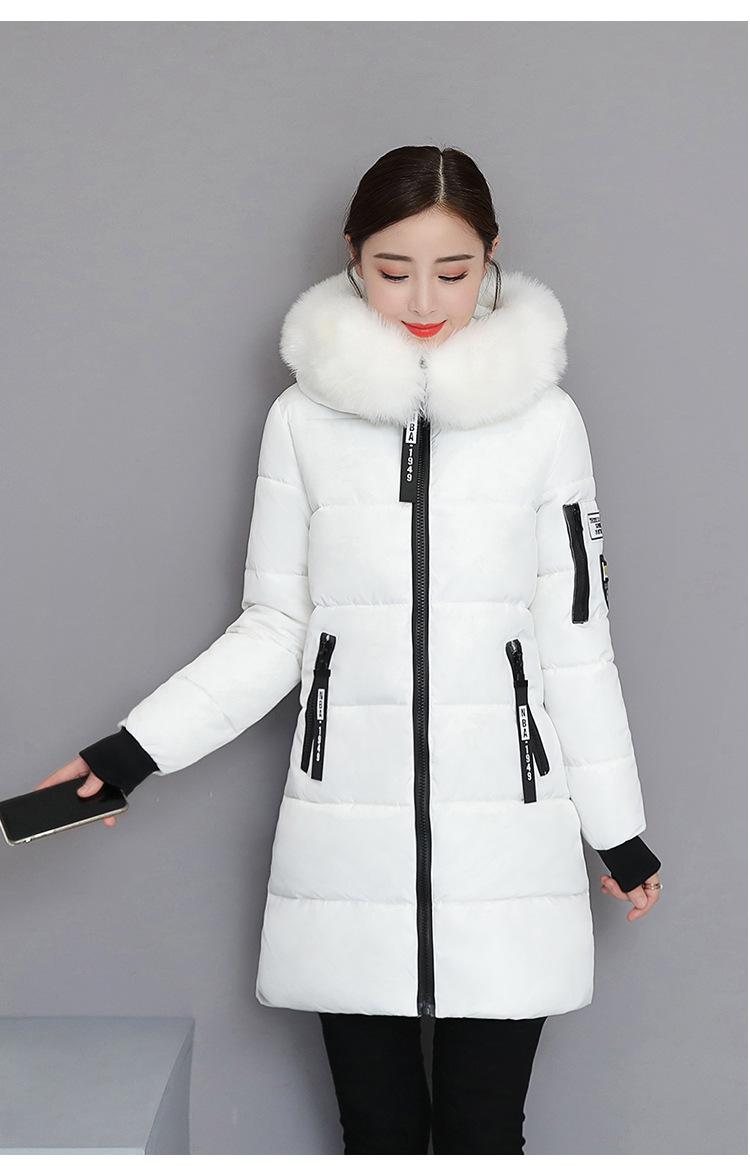 2023 Cotton-padded Jacket Women's Long Slim Fit Slimming Cotton-padded Jacket Coat Large Size Wool Collar Thickened Large Size Cotton-padded Jacket Ti_voghion.com