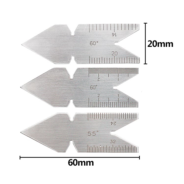 Center Gauge Center Gauge Metric 60 Deg Center Angle Template US Standard Thread Gauge 55 Deg
