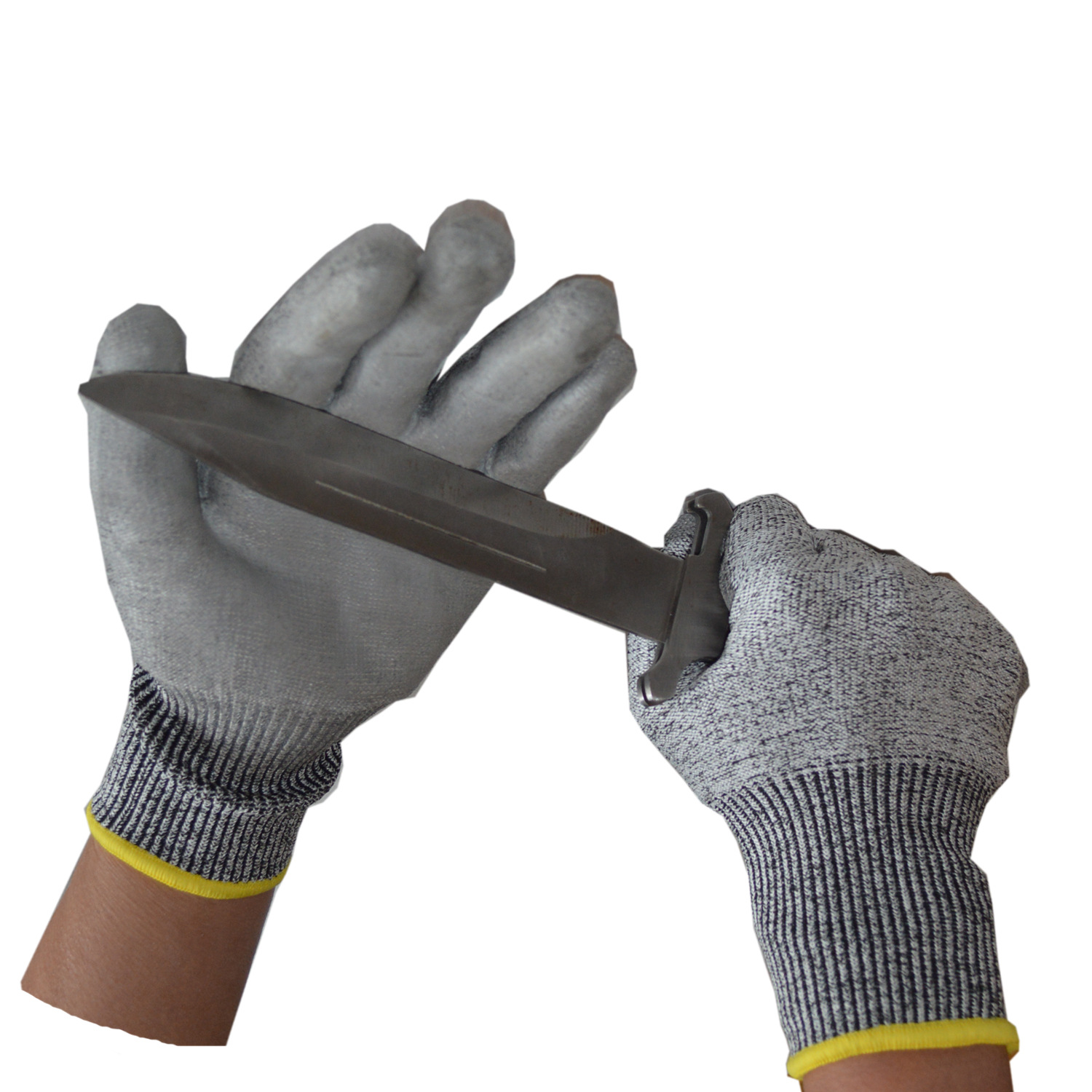 Spot Grade 5 anti-cutting wear-resistant and dustproof gloves environmental protection Ding Qing dipping gloves handling felling anti-acupuncture gloves