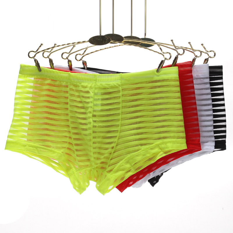 Junye Men's Mesh Transparent Boxers_voghion.com