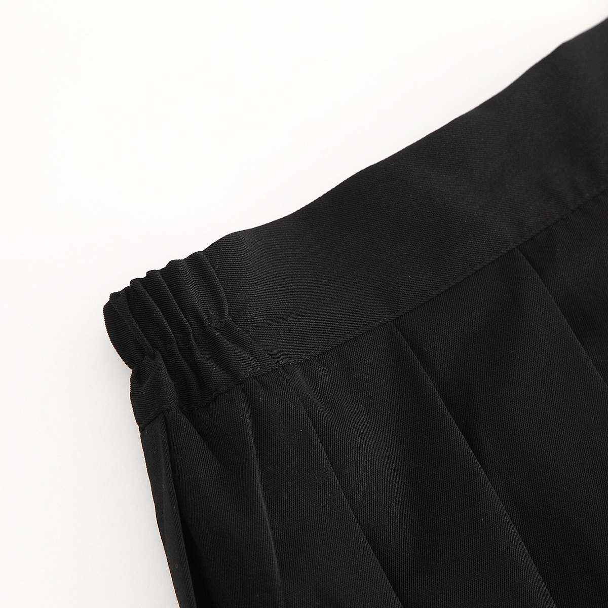 JK Uniform Skirt Academic Style A- Line Skirt Elapsaic Waist Pleated Black Long Skirt plus size Japanese Style Skirt Women's Summer Q25