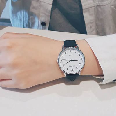 Korean-style Retro Fashionable Simple Casual Atmospheric Quartz Watch Waterproof Ultra-thin for Junior High School Students