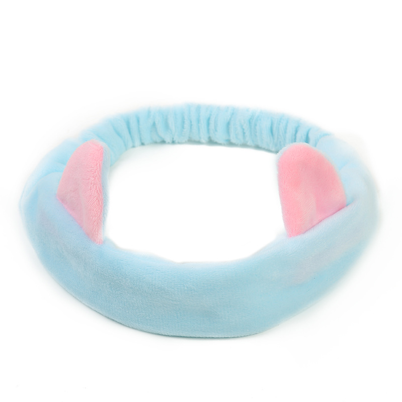 Factory direct Korean version of the three-dimensional cat ears hair band Net red face makeup short plush hair band custom headdress
