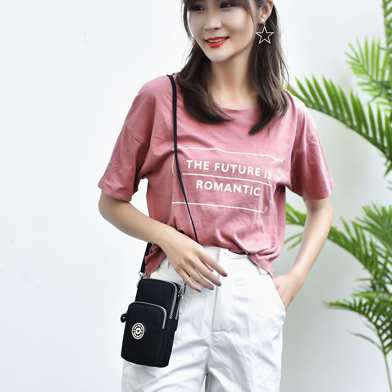 2024 New Korean Mobile Phone Bag Women's Crossbody Bag Hanging Neck Wrist Coin Purse Mini Vertical Bag