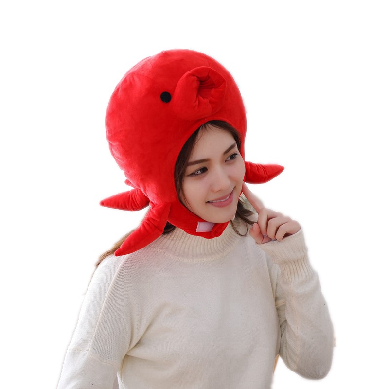 red-octopus-hat-mask-photography-props-cartoon-plush-toy-performance-props-comfortable-soft-for-kids-adults