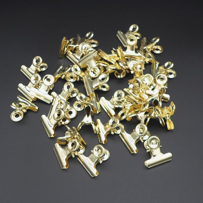 クリップ金色のチケットクリップ22mmトランペット円形金属クリップ箱ケース文房具クリップ鉄クリップ直販|undefined