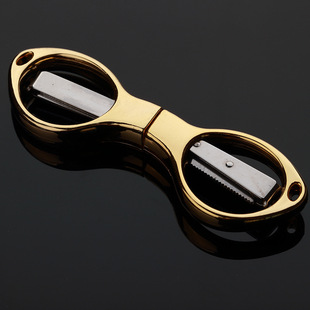Folding scissors split express thread cutting head Golden stainless steel scissors carry fishing scissors when going out