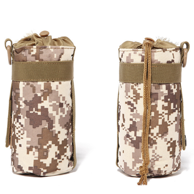 Factory direct sales tactical camouflage water bottle thermos bag outdoor sports MOLLE system kettle bag