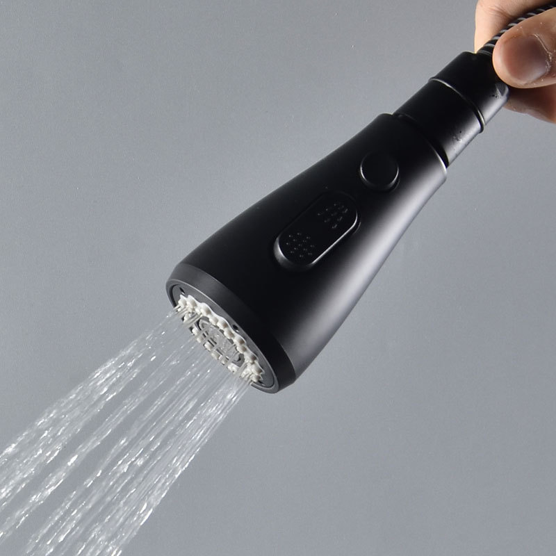 廚房洗菜盆抽拉水龍頭噴頭配件塑料霧化噴頭止水小花灑淋浴器配件
