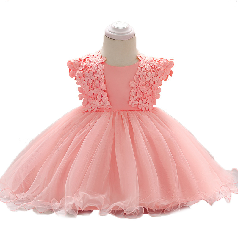 Stylish White Baby Girl Dress New Arrival Children's Fashionable Gown Skirt For Toddlers Girls Party Dresses Wholesale