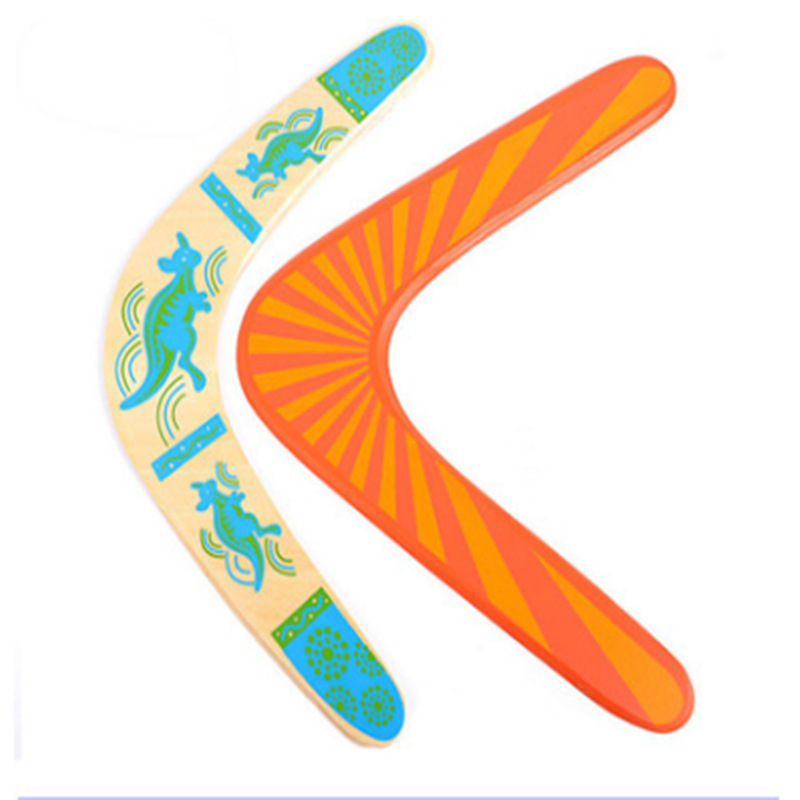 Wooden Boomerang Boomerang Boomerang V-shaped Dart Parent-child Outdoor Sports Equipment Skills Boomerang Dart