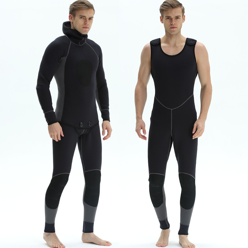 3mm Split Diving Suit Thickened Super Elastic Diving Suit Men's Cold-proof Warm Outdoor Surf Suit Diving Hooded Suit