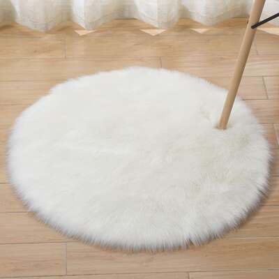 One-piece delivery Australian wool-like carpet round floor mat plush living room coffee table carpet bedroom floor mat