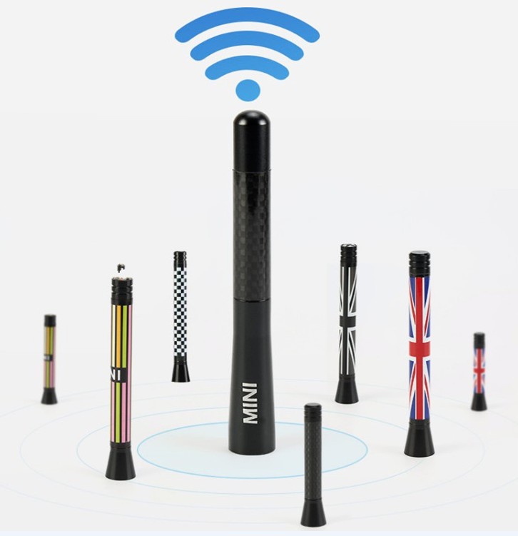 Wholesale Flag UK Germany Decorative Antenna Carbon Fiber Antenna Car Modified Universal Mini Short Antenna