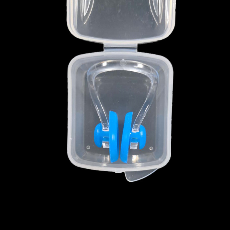Factory wholesale waterproof nose clip comfortable children adult swimming nose clip boxed silicone nose clip printing LOGO