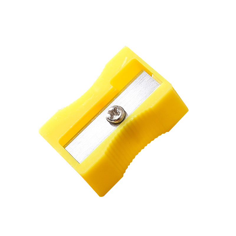Single hole small pencil sharpener Red Yellow Blue Green children Primary School student pencil sharpener small manual plastic pencil sharpener