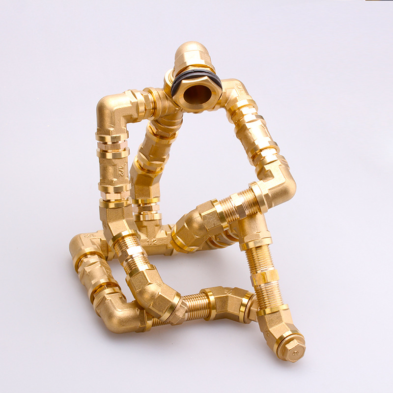 4-TAP joint inner and outer wire joint inner wire direct to wire 6 points to 4 points copper reducing four-point water pipe plumbing fittings
