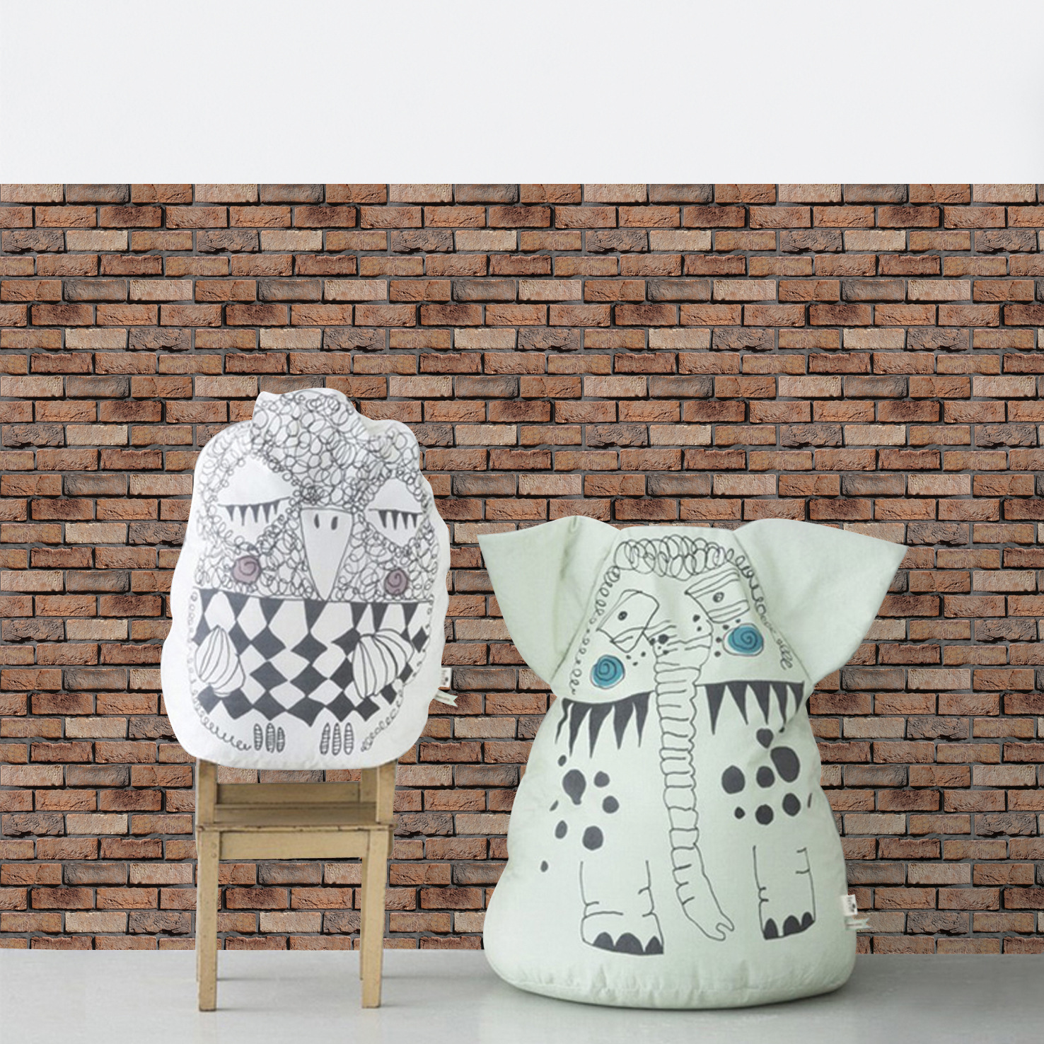 3d three-dimensional wall stickers self-adhesive wallpaper waterproof anti-collision background wall brick wallpaper soft bag living room bedroom decorative stickers