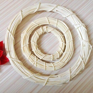 Rice White Rattan Ring Indonesia Rattan Christmas Rattan Ring l Naked Ring Festival Wedding Store Window Door Hanging Garland