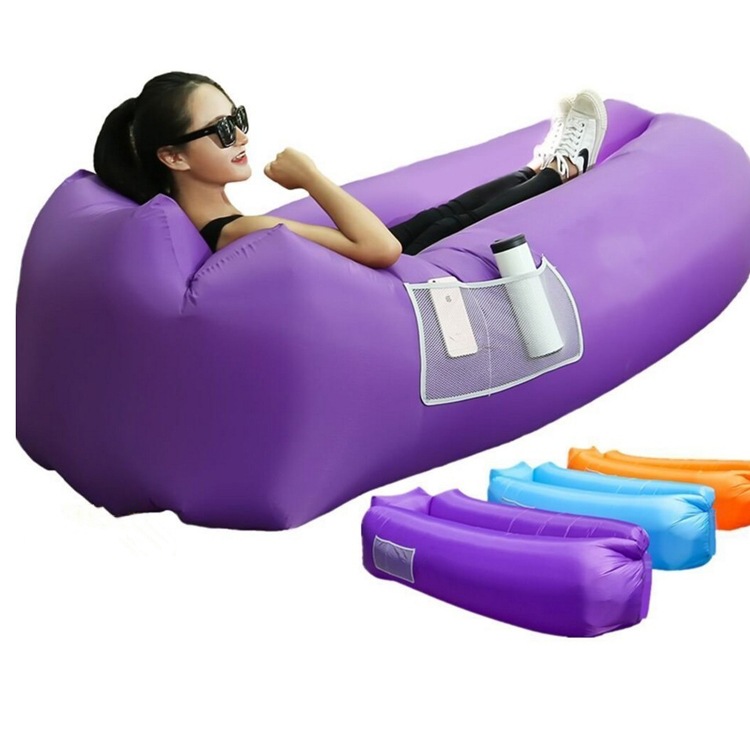 Shenzhen factory design outdoor inflatable sleeping bag lazy inflatable air sofa folding inflatable bed portable