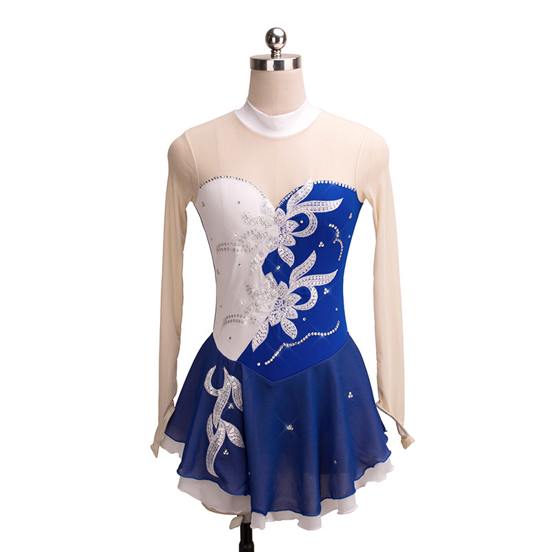 Customized Children's Adult Pattern Skating Suit Girls' Performance Costume Competition Test Skirt 23 Color Optional Color-matching Diamond