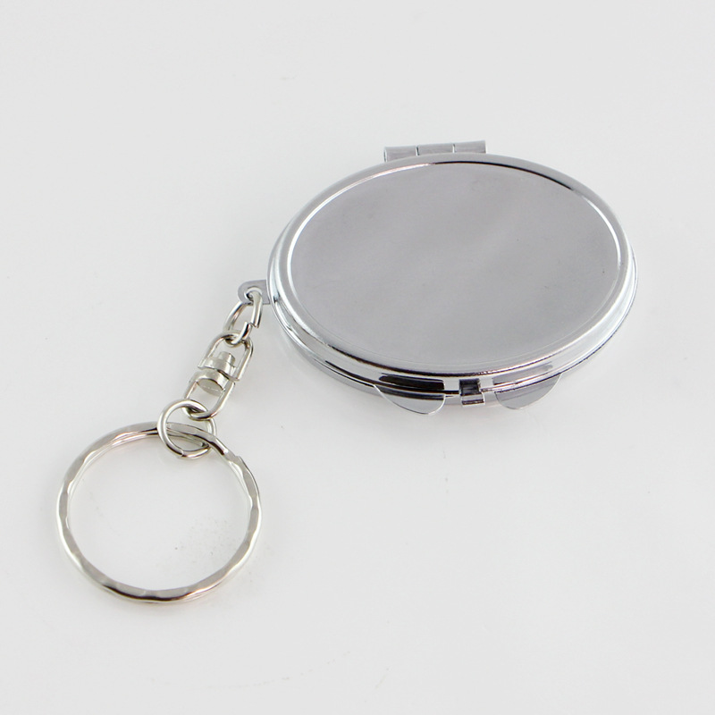 Japanese and Korean Creative Portable Double-sided Folding Small Mirror logo Fixed Makeup Mirror Plus LOGO Jewelry DIY Keychain