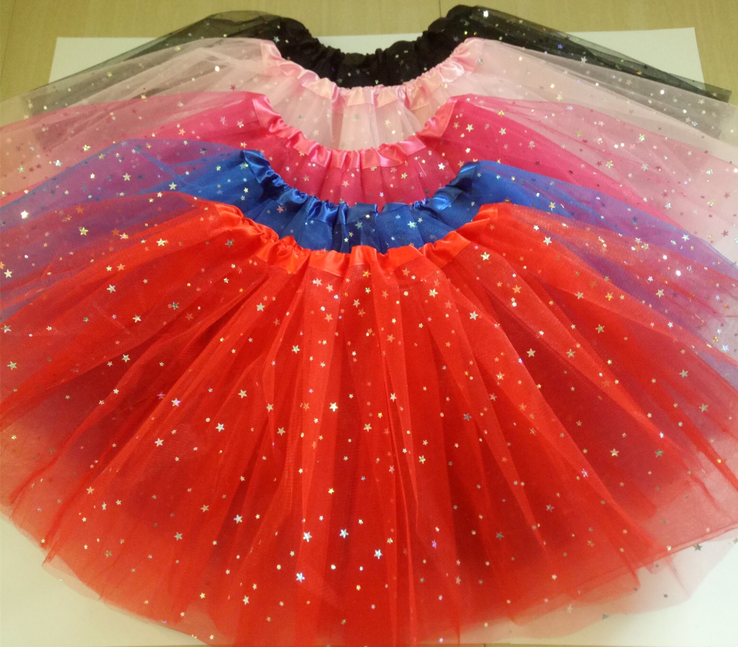 European and American adult tutu skirt star sequins mesh tutu skirt spot skirt pleated cross-border