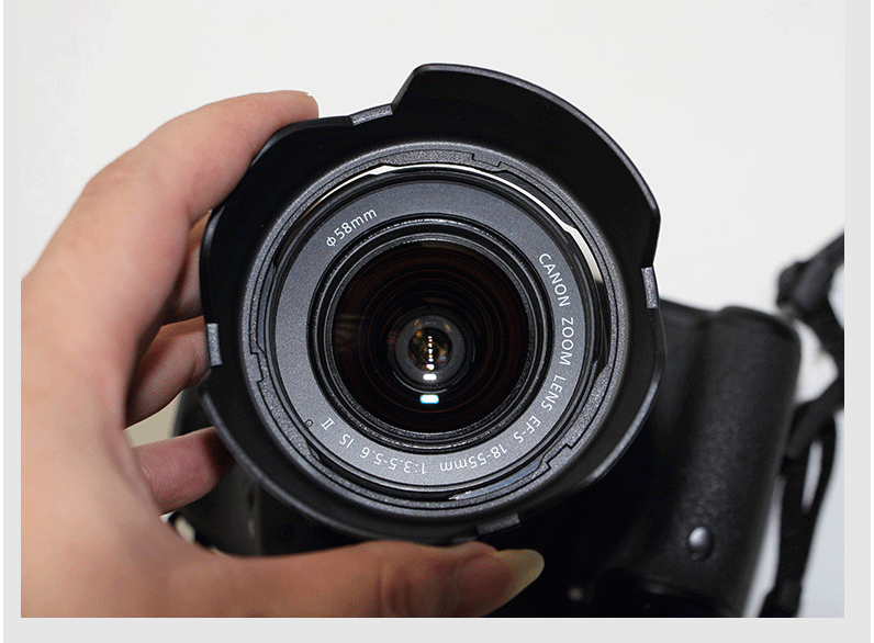 EW-60C petals suitable for Canon 600D 550D 650D camera 18-55 SLR lens 58MM Hood