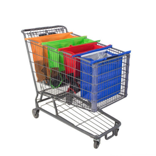 European and American Convenient Supermarket Trolley Shopping Bag Non-woven Insulation Storage Bag Large Ice Bag Shopping Bag Four in One