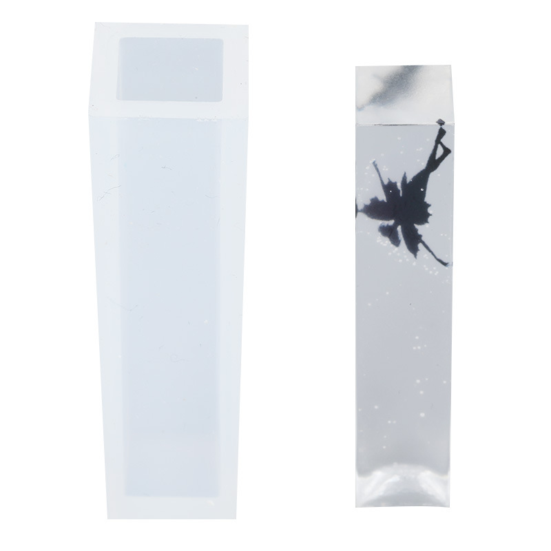 Crystal Drop Glue Pendant Silicone Mold Polishing-free DIY Jewelry Long Cylinder Trapezoidal Crystal Shape