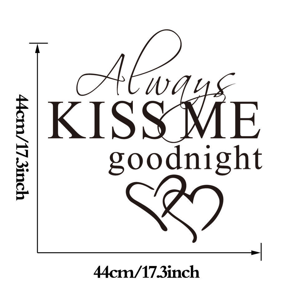 Always kiss me goodnight Foreign Trade wish living room bedroom AliExpress painting wall stickers 1049