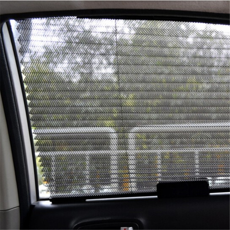 Factory Direct summer car pleated curtain car sunshade automatic retractable sun protection folding curtain