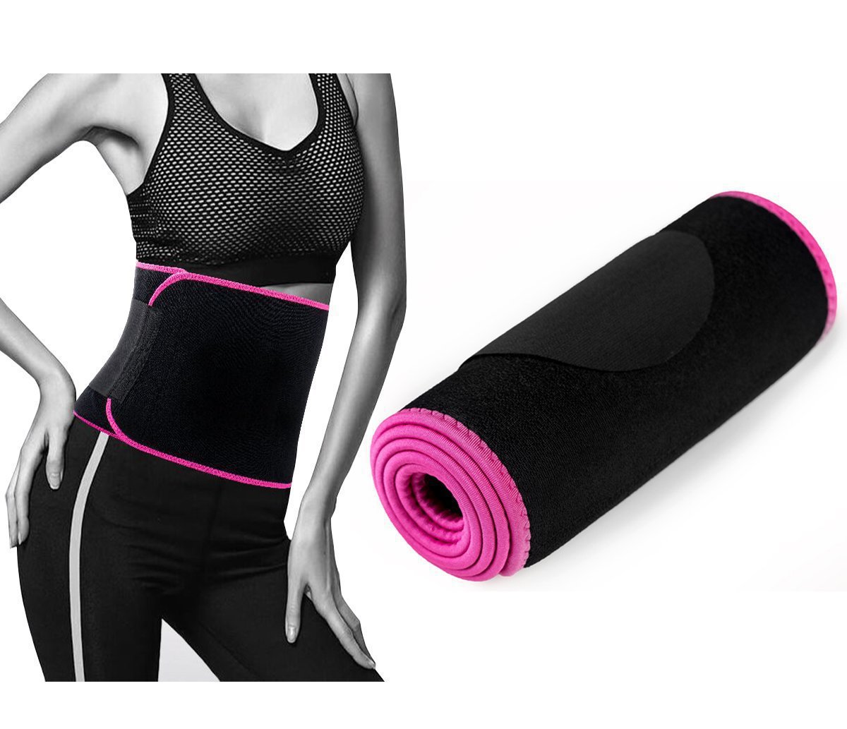 Sweaty Plastic Belt Sportswear Running Fat Burning Sweaty Plastic Belt Yoga Fitness Abdominal Belt Adjustable