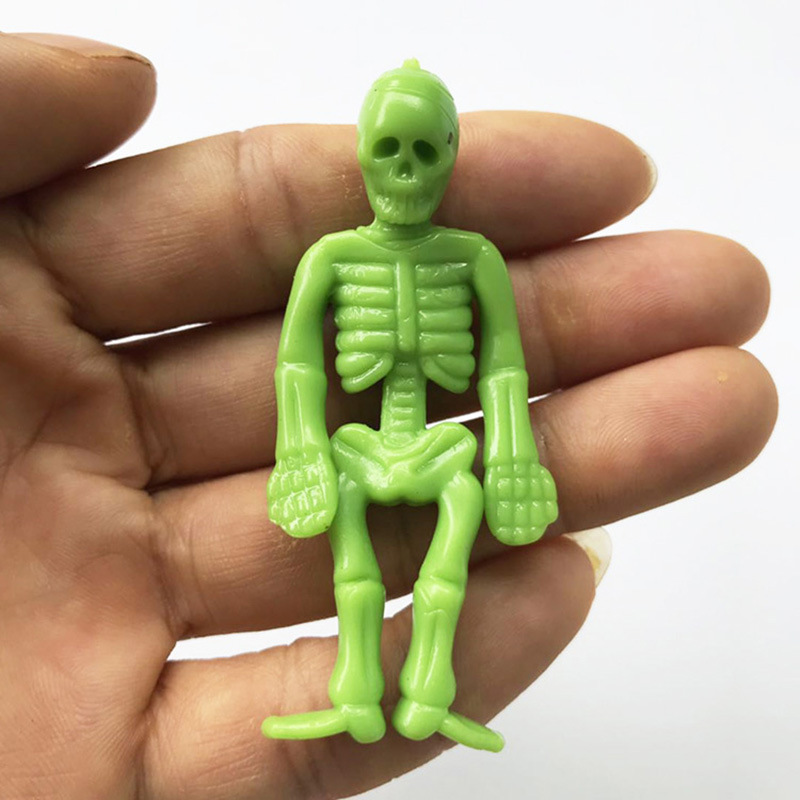 Soft Glue Bones Halloween Creative Novelty Funny Small Toys Soft Glue TPR Skeleton Skeleton