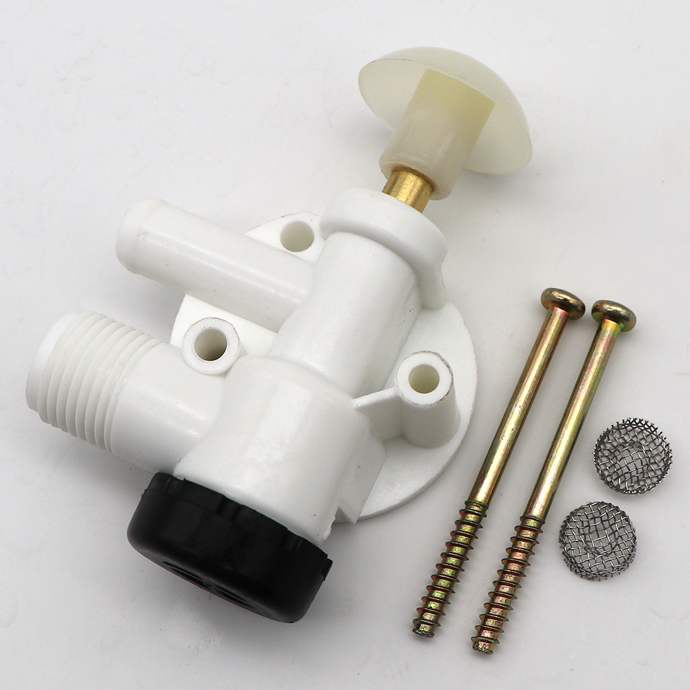 Boat Rv Foot-operated Toilet Water Valve Assembly Camping Trailer Toilet Repair Kit