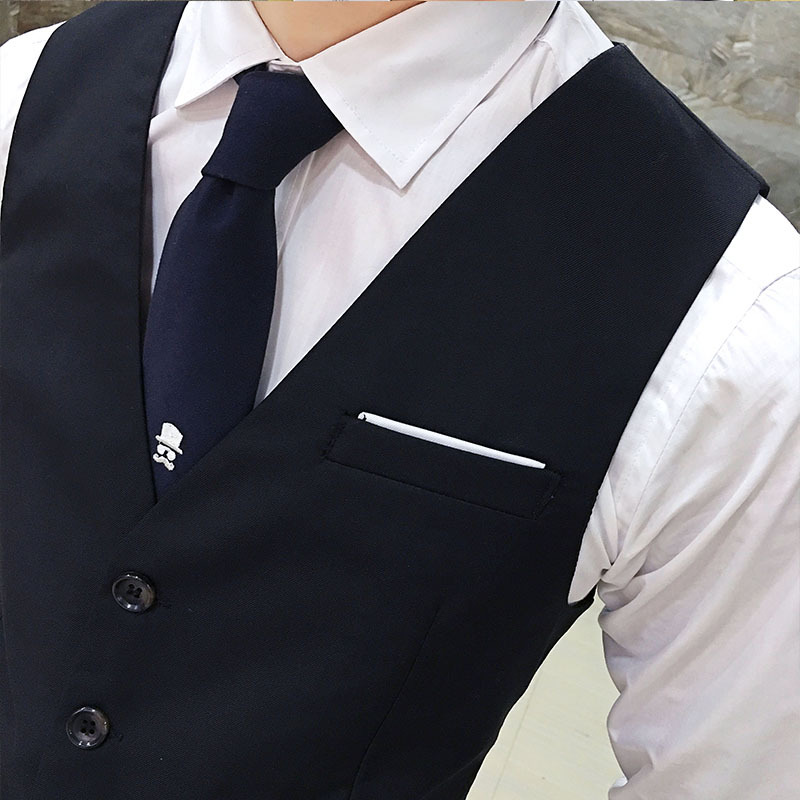 Suit Vest Men's Slim-fit Spring and Autumn Professional British Plus Size Best Man Vest Korean Fashionable Dress Suit Vest Men