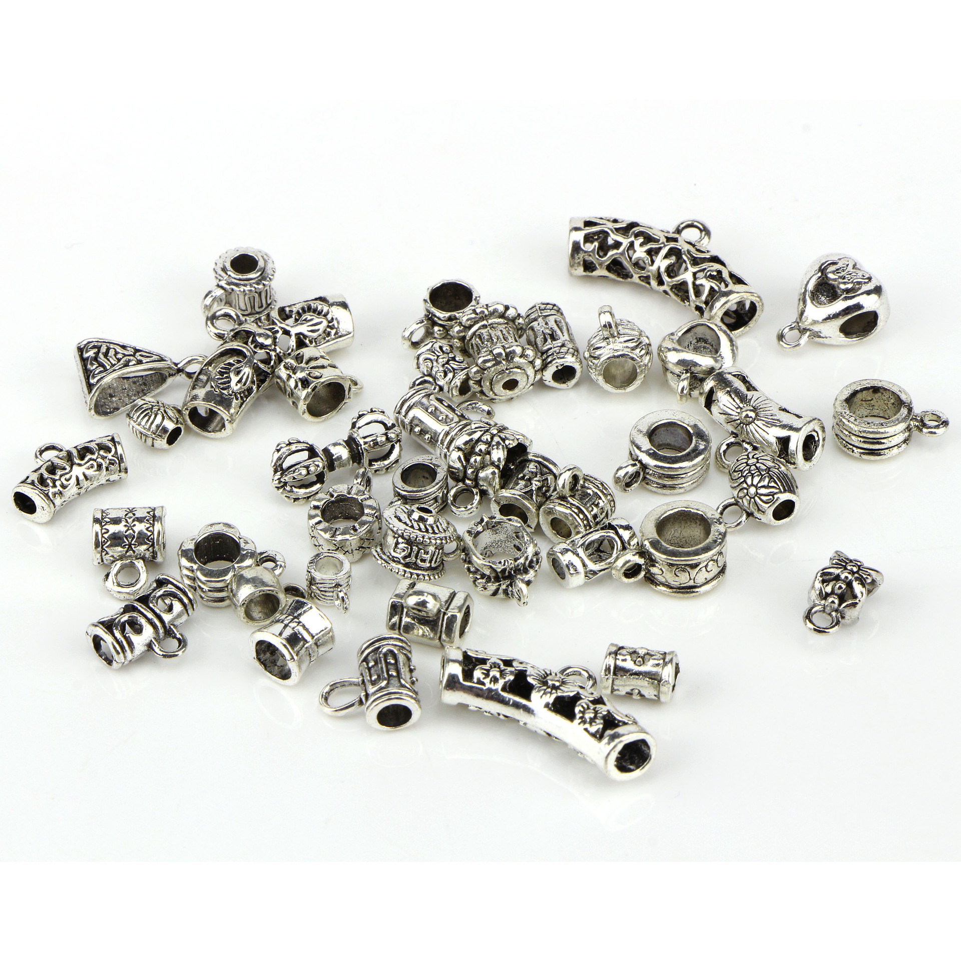 Factory DIY Tibetan silver jewelry accessories retro material Tibetan silver tee bead pendant buckle