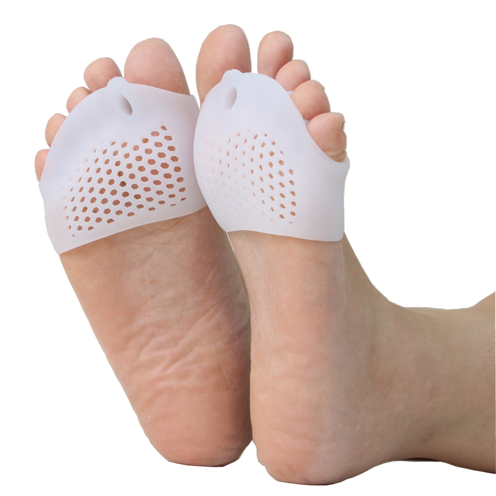 Five-hole honeycomb front pad hallux valgus big foot bone overlap shock absorption female split toe toe foot finger sleeve five-hole fixation