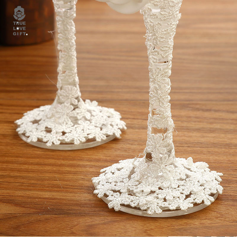 Wedding Festive Supplies Creative Simple Crystal Toast Wine Red Wine Tall Glass Set Wedding Creative Gift