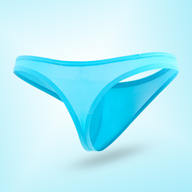 Men's thong men's T-pants men's sexy thong foreign trade wholesale factory direct ice silk underwear low waist