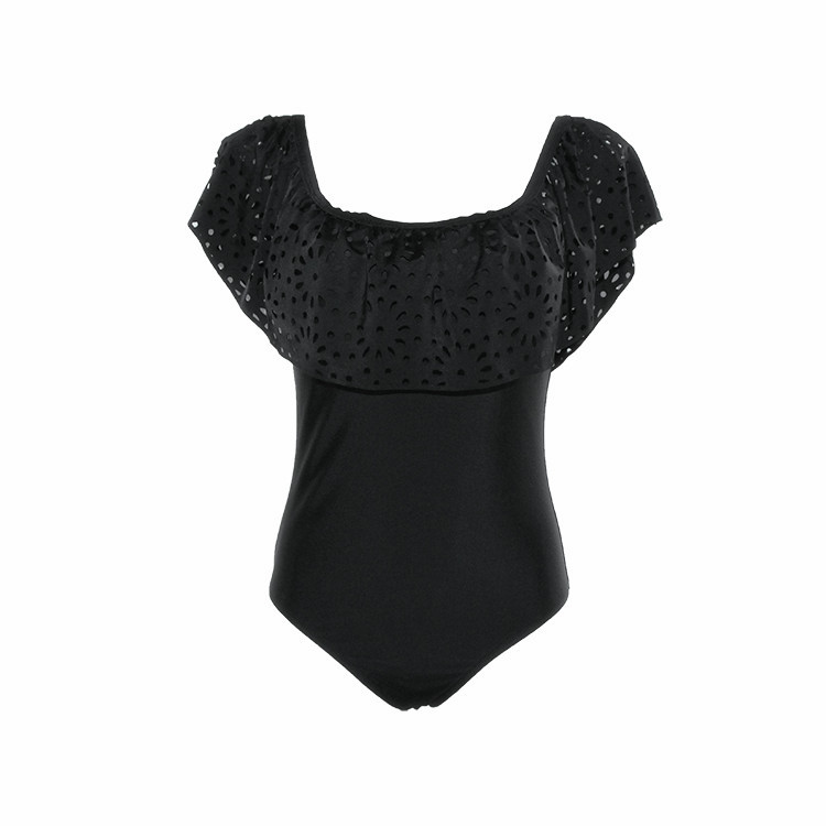 Strong first hot new one-piece ruffled sexy swimsuit factory direct Hollow cut flower bikini
