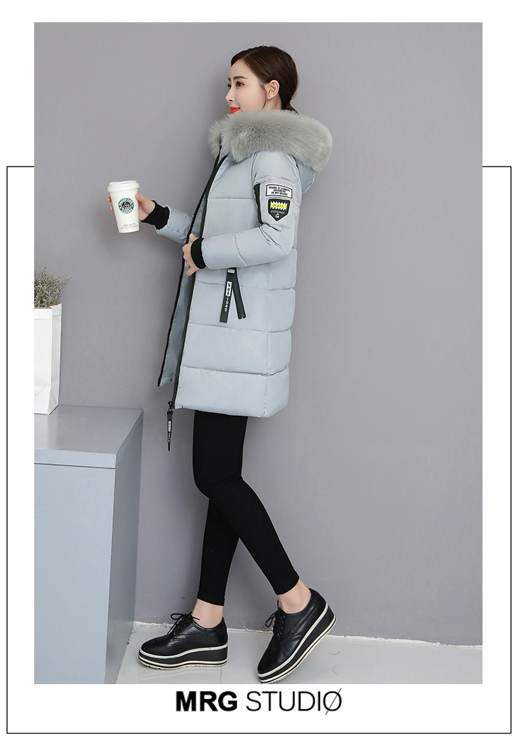 2023 Cotton-padded Jacket Women's Long Slim Fit Slimming Cotton-padded Jacket Coat Large Size Wool Collar Thickened Large Size Cotton-padded Jacket Ti_voghion.com