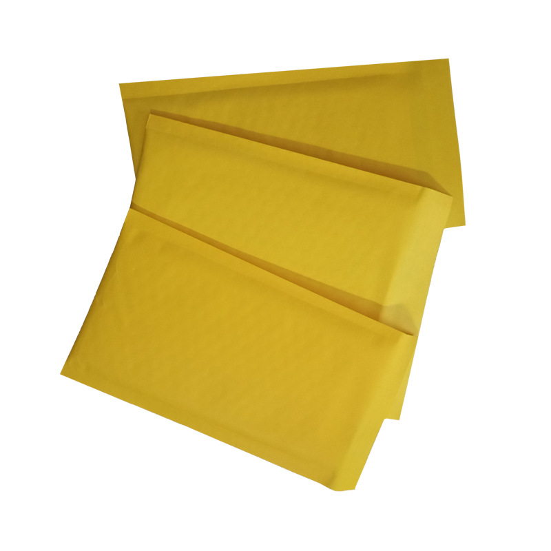 Yellow Kraft Paper Bubble Bag shockproof waterproof self-adhesive bubble envelope bag foam packaging bag express packing bag