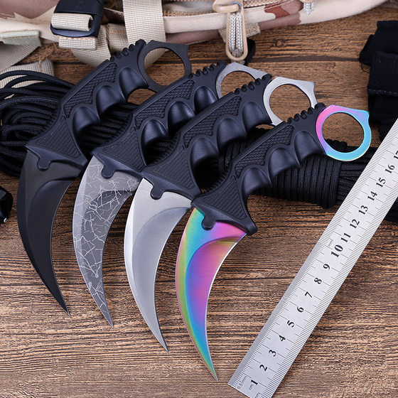Outdoor Tactical wild wilderness survival claw knife multi-function straight knife outdoor knife non-folding knife portable knife