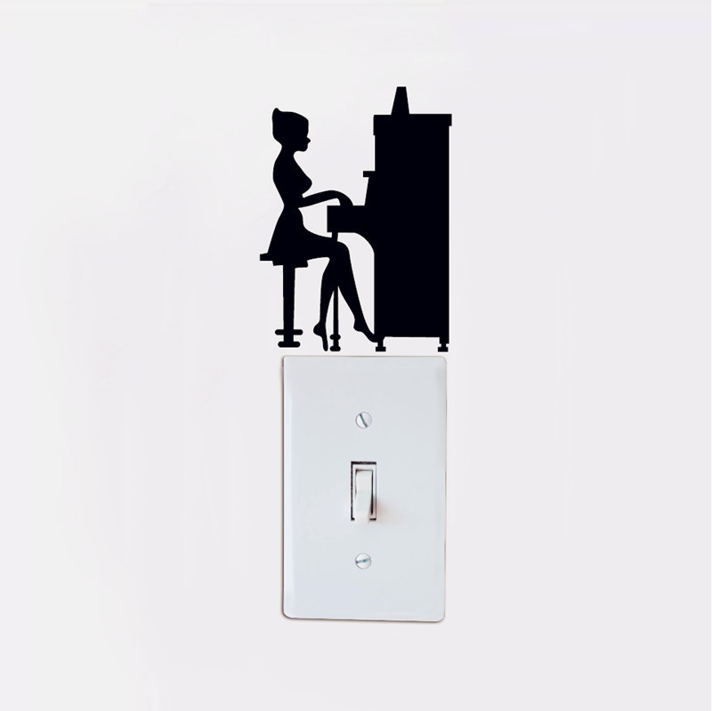 Carved switch decorative stickers removable wall stickers do not hurt the wall without residual glue