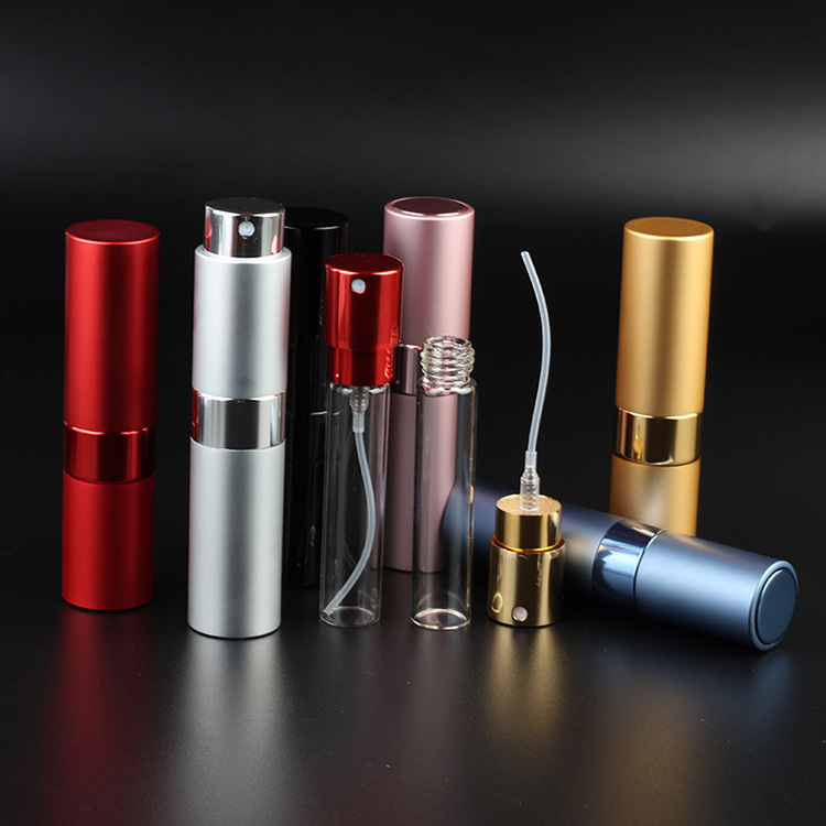 15ML Telescopic Rotary Split Perfume Bottle Portable Lipstick Perfume Bottle Perfume Empty Bottle Glass Spray Bottle