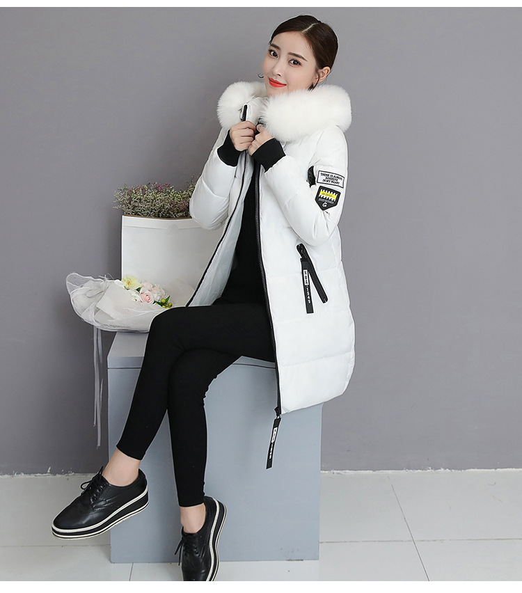 2023 Cotton-padded Jacket Women's Long Slim Fit Slimming Cotton-padded Jacket Coat Large Size Wool Collar Thickened Large Size Cotton-padded Jacket Ti_voghion.com