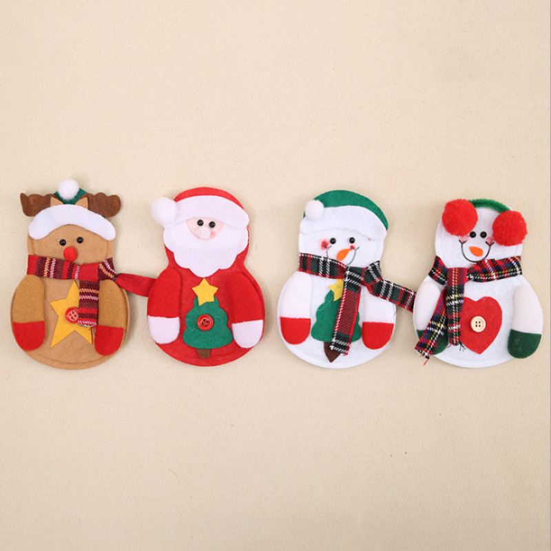 人気クリスマス食器セットナイフフォークセットクリスマス食卓セット装飾食器老人雪だるまクリスマス装飾用品|undefined